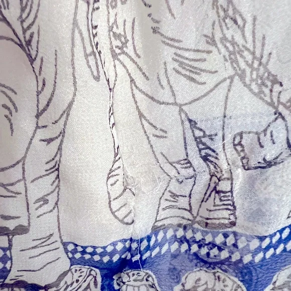 Silk Anna Sui Elephant Ruffle Dress - Picture 5 of 7